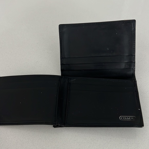 Coach Men Black Leather Wallet - Picture 2 of 3